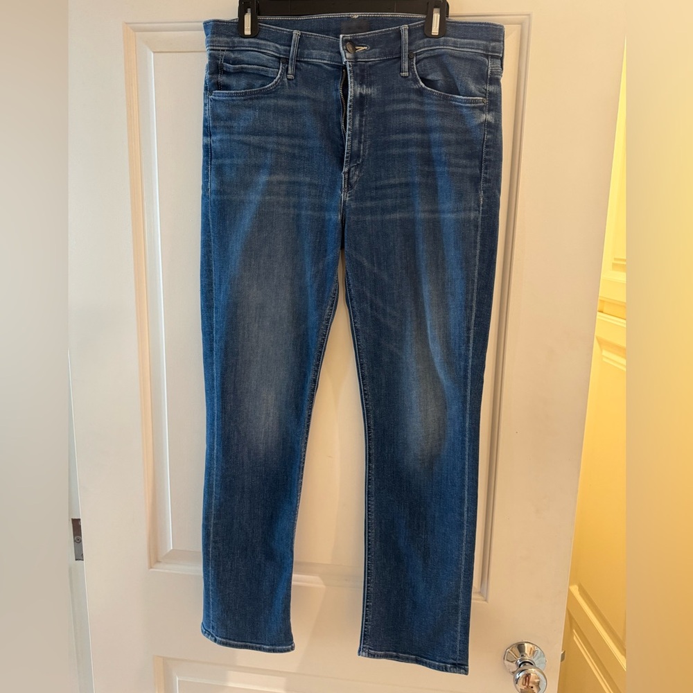 MOTHER Straight Leg Jeans - Deep Blue